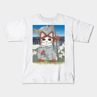 Joan of Arc cat Kids T-Shirt